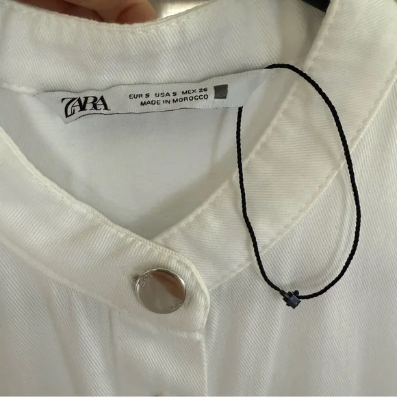 Zara women’s White Sleeveless Romper size small - Picture 3 of 3